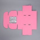 Коробка подарочная сборная с окном, упаковка, «Розовый»16х8х16 см (комплект 5 шт) - фото 25394647