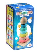 Развивающая игрушка «Пирамидка из дерева» - Фото 12