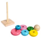 Развивающая игрушка «Пирамидка из дерева» - Фото 4