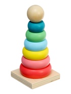 Развивающая игрушка «Пирамидка из дерева» - Фото 8