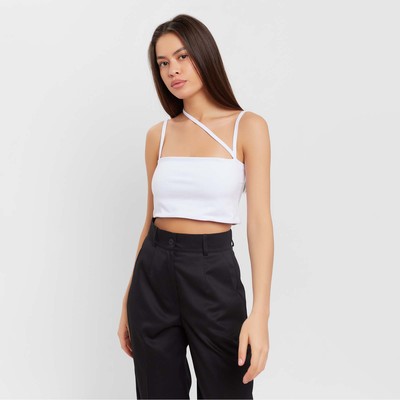 Топ на бретелях женский MIST, размер 48-50, белый