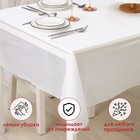 Скатерть на стол Доляна «Праздничный стол», 137×183 см, толщина 30 мкм, белая - Фото 2