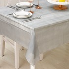 Скатерть на стол Доляна «Праздничный стол», 137×183 см, толщина 30 мкм, цвет серебряный - Фото 3
