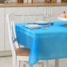 Скатерть на стол Доляна «Праздничный стол», 137×183 см, толщина 30 мкм, цвет синий - фото 4369867