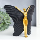 Сувенир полистоун "Девушка-бабочка" чёрный с золотом 25х8х20,5 см - Фото 2