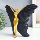 Сувенир полистоун "Девушка-бабочка" чёрный с золотом 25х8х20,5 см - Фото 3