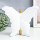 Сувенир полистоун "Девушка-бабочка" белый с золотом 25х8х20,5 см - Фото 4