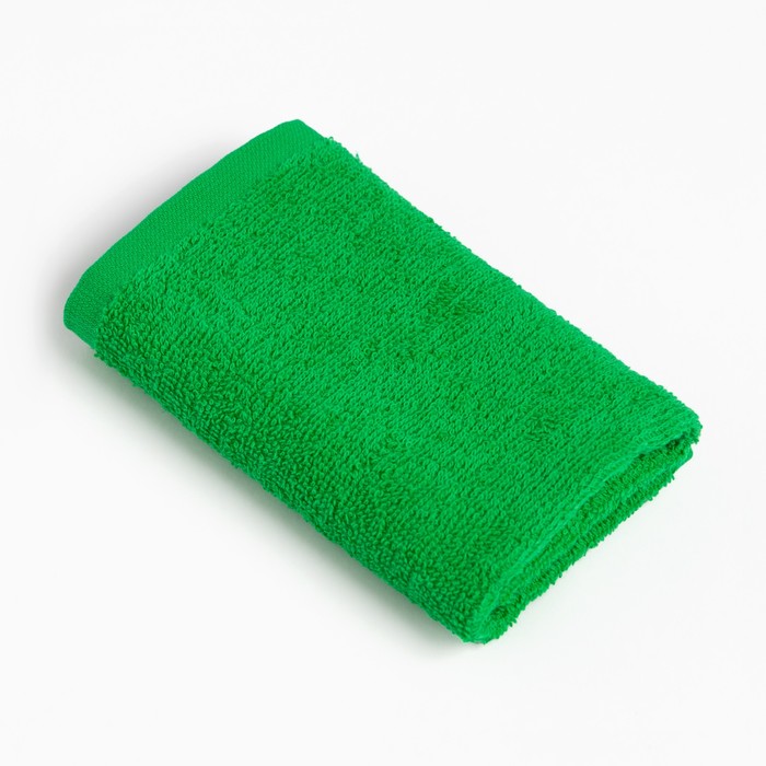 Полотенце махровое "Этель" 30х30 см, цвет ярко-зелёный, 100% хлопок, 340 г/м2 - Фото 1