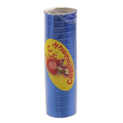 Серпантин, набор 18 катушек, блестящий, цвет синий