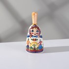 Колокольчик с ручкой "Матрешка" 8 см, малая, керамика, - фото 24524304