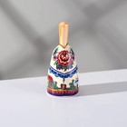 Колокольчик с ручкой "Матрешка" 8 см, малая, керамика, - фото 24524305