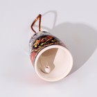Колокольчик матрешка , хохлома, 5,5 см - Фото 4
