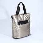 Сумка женская на молнии, цвет бронзовый - фото 21985357