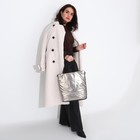 Сумка женская на молнии, цвет бронзовый - фото 21985362