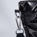 Сумка-тоут на молнии, наружный карман, длинный ремень, цвет чёрный - фото 21985367