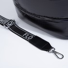 Сумка-тоут на молнии, наружный карман, длинный ремень, цвет чёрный - фото 21985368