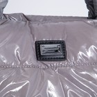 Сумка-тоут на молнии, наружный карман, длинный ремень, цвет серый - фото 21985382