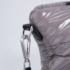 Сумка-тоут на молнии, наружный карман, длинный ремень, цвет серый - фото 21985383