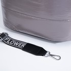 Сумка-тоут на молнии, наружный карман, длинный ремень, цвет серый - фото 21985384