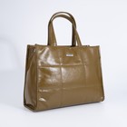 Сумка женская на молнии, цвет зелёно-коричневый - фото 21985405