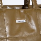 Сумка женская на молнии, цвет зелёно-коричневый - фото 21985406