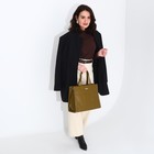 Сумка женская на молнии, цвет зелёно-коричневый - фото 21985410