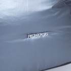 Сумка-тоут на молнии, наружный карман, длинный ремень, цвет серо-синий - фото 21985421