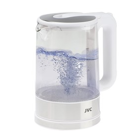 Чайник электрический jvc JK-KE1520, стекло, 1.7 л, 2200 Вт, серебристо-белый 9446752