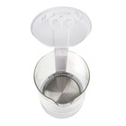 Чайник электрический jvc JK-KE1520, стекло, 1.7 л, 2200 Вт, серебристо-белый - фото 51338125 Чайник электрический jvc JK-KE1520, стекло, 1.7 л, 2200 Вт, серебристо-белый - фото 51338125