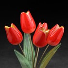 Сувенир "Тюльпаны в вазе", 5 цветков, красные, селенит, ангидрит - Фото 3