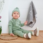 Комбинезон на молнии Крошка Я BASIC LINE, рост 80-86 см, зелёный - Фото 2