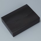 Коробка подарочная складная конверт, упаковка, «Чёрная», 22 х 16 х 5 см - фото 6792939