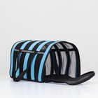 Сумка-переноска сетчатая в полоску, 46*27*27 см, голубая - фото 35744134
