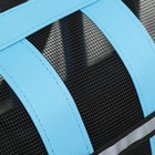 Сумка-переноска сетчатая в полоску, 46*27*27 см, голубая - фото 35744136