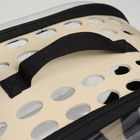 Переноска для животных, 42×32×28 см, прозрачная, бежевая - Фото 9