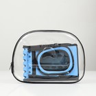 Переноска для животных, 42×32×28 см, прозрачная, голубая - Фото 15