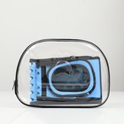 Переноска для животных, 42×32×28 см, прозрачная, голубая - Фото 18