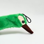 Игрушка текстильная "Утка", 30 х 9 см, зелёная - фото 6793258