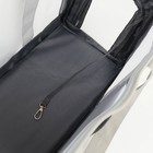 Сумка-переноска для животных, 24×25×41 см, с раздвижным окном, серая - Фото 9