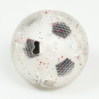 Игрушка для собак "Мяч футбол-лапки 2 в 1", TPR+винил, 7,5 см, прозрачная/белая с чёрным - Фото 2