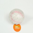 Игрушка для собак"Мяч бейсбол-косточки 2 в 1",TPR+винил,7,5 см, прозрачная/белая - фото 6793429