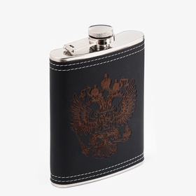 Фляжка «Герб», нержавеющая сталь, 240 мл, 8 oz