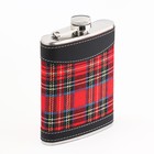 Фляжка Мастер К «Клетка», 240 мл, подарочная, армейская, 8 oz, нержавеющая сталь - Фото 1