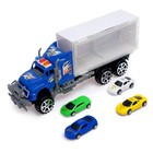 Грузовик инерционный «Автовоз», с 4 машинками МИКС, в пакете - фото 24441170