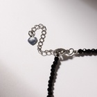 Чокер шар №3 «Шпинель» крестик в серебре, 38 см + 5 см удлинитель - фото 30761714