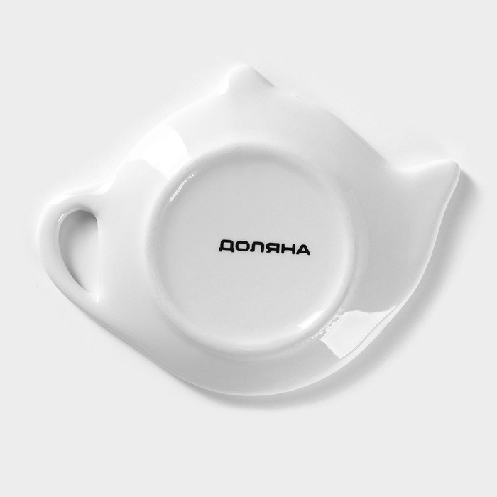 Подставка под чайный пакетик Доляна «Мрамор», 12×9×1,5 см - фото 1882593634