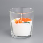 Свеча в стакане "Мандарин", с декором - фото 21986781