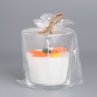 Свеча в стакане "Мандарин", с декором - фото 21986783