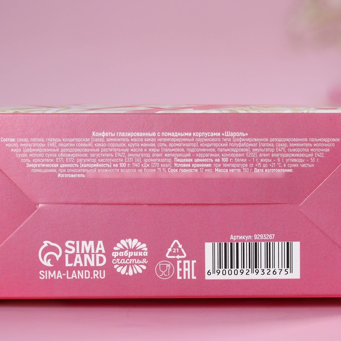 Шоколадные конфеты в сумочке «Самой прекрасной», 150 г. - фото 1909077664