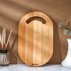 Подарочный набор деревянной посуды Adelica, разделочная доска, держатель для кухонных принадлежностей, масло в подарок 100 мл, берёза - фото 4370025